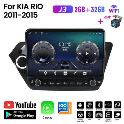 Автомобильный радиоприемник Android для KIA RIO 3 4 2011-2015 с кнопочной ручкой 10-дюймовый мультимедийный плеер с навигацией GPS Carplay 2 + 32 ГБ