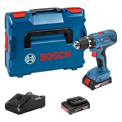 Беспроводная дрель-шуруповерт Bosch GSR 18V-21 + 2 аккумулятора 2Ач + зарядное устройство + кейс L-BOXX - BOSCH - 06019H1008