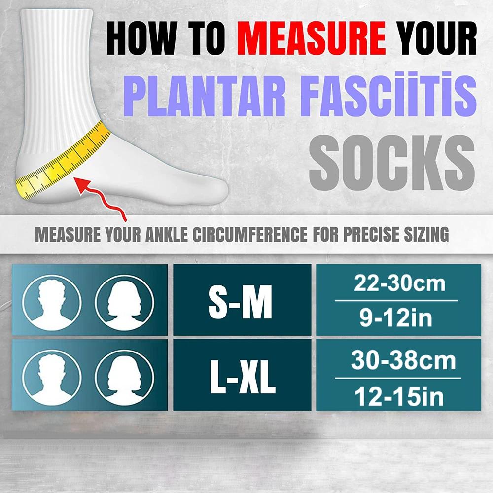 1 Pair Plantar Fasciitis Socks Arch Support Toeless Compression Socks for Men Women Foot Pain Relief Ankle Swelling