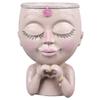 Горшок для растений в виде лица из смолы Love Style Lady Head Succulent Planter Women Face Flower Pot with Drainage