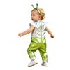 Baby Girls Color Block Alien Jumpsuit Cap Sleeve Zipper Back Metallic Romper Photography Cosplay Halloween