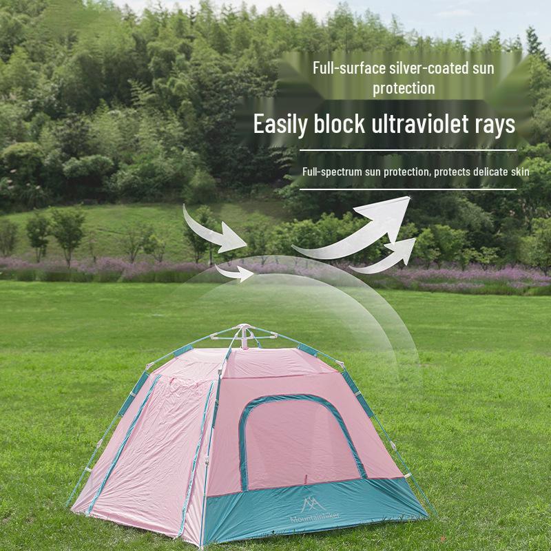 Палатка с яблоками-дичками: Автоматическая палатка для кемпинга на открытом воздухе, водонепроницаемая, ветрозащитная, защищающая от солнца, с механизмом быстрого раскрытия