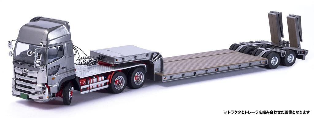 Platz X Kencraft Scale Hino Profia SS 6x4 High Roof Light Gunmetallic Current Model Painted Diecast Model KK1300SSGM 1/50