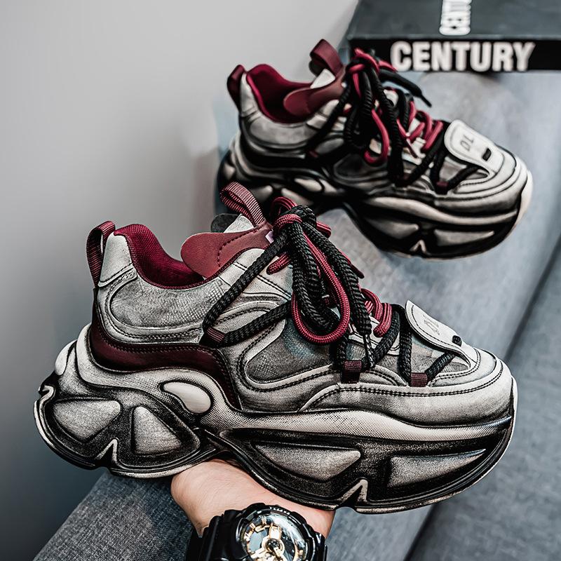 Обувь Daddy, мужская, весенняя, новая, корейская версия, ретро, универсальная, на толстой подошве, увеличивающая рост, мужская обувь, студенческая, спортивная, для отдыха, грязная, модная обувь