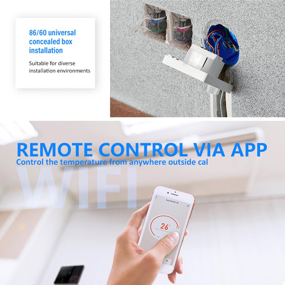 WiFi Термостат Кондиционер Контроллер Температуры и Влажности USB Питание Сенсорный ЖК-экран Google Home Alexa