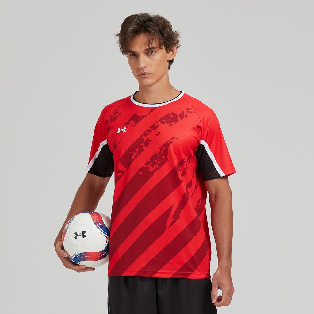Under Armour Минималистичный логотип с принтом для ежедневного бега, фитнеса, велоспорта, футболка унисекс, топы, красный цвет 24500504-600