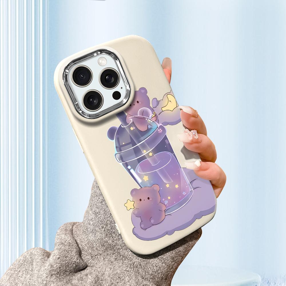 Solid Color Silver Edge Lens Fatty Casing Soft TPU Liquid Silicone Cover Shockproof Phone Case for Huawei Honor iPhone Infinix Tecno Vivo