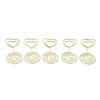 25Pcs Table Number Stands Heart Shaped Stable Base Sturdy Metal Place Card Holder for Wedding Party Office