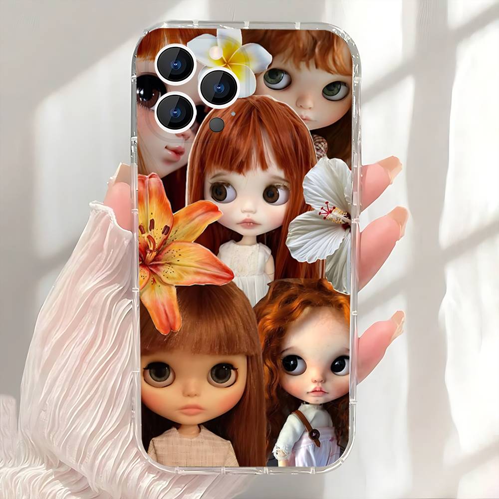 CUTE B-BlytheS Dolls Phone Case For iPhone 17,16,15,14,13,12,11 Pro,Max,Plus,X,XS,XR,SE4,E Mini Transparent Soft Cover
