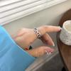 Pig Nose Ring Women's Simple Niche Design Chain Index Finger Ring Retro Old Ring Adjustable Opening Ring