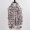 Women Winter Warm Rabbit Fur Scarf Hot Sale Natural Rabbit Fur Muffle Lady Scarves