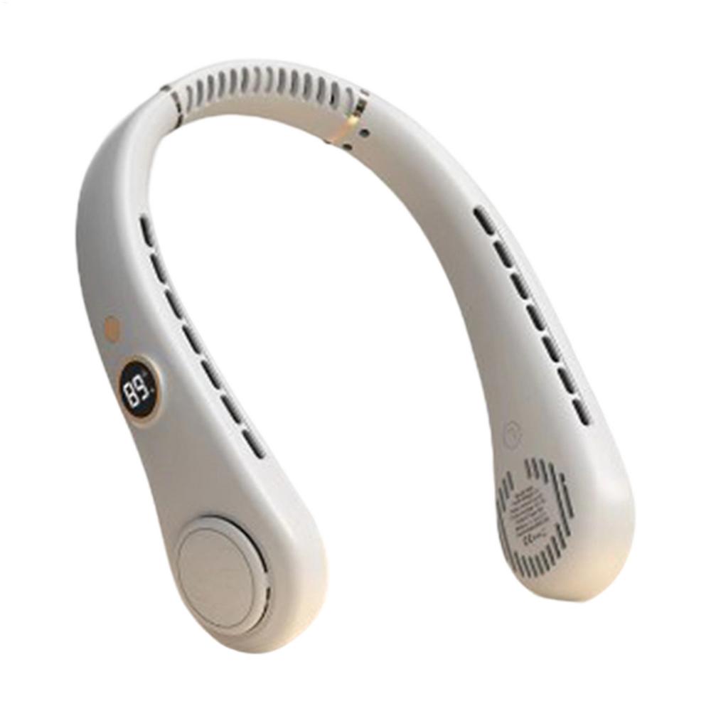 Портативный вентилятор на шею, персональный охладитель с hands-free, перезаряжаемый по USB, 5-скоростной регулируемый носимый вентилятор для улицы, путешествий, офиса, дома