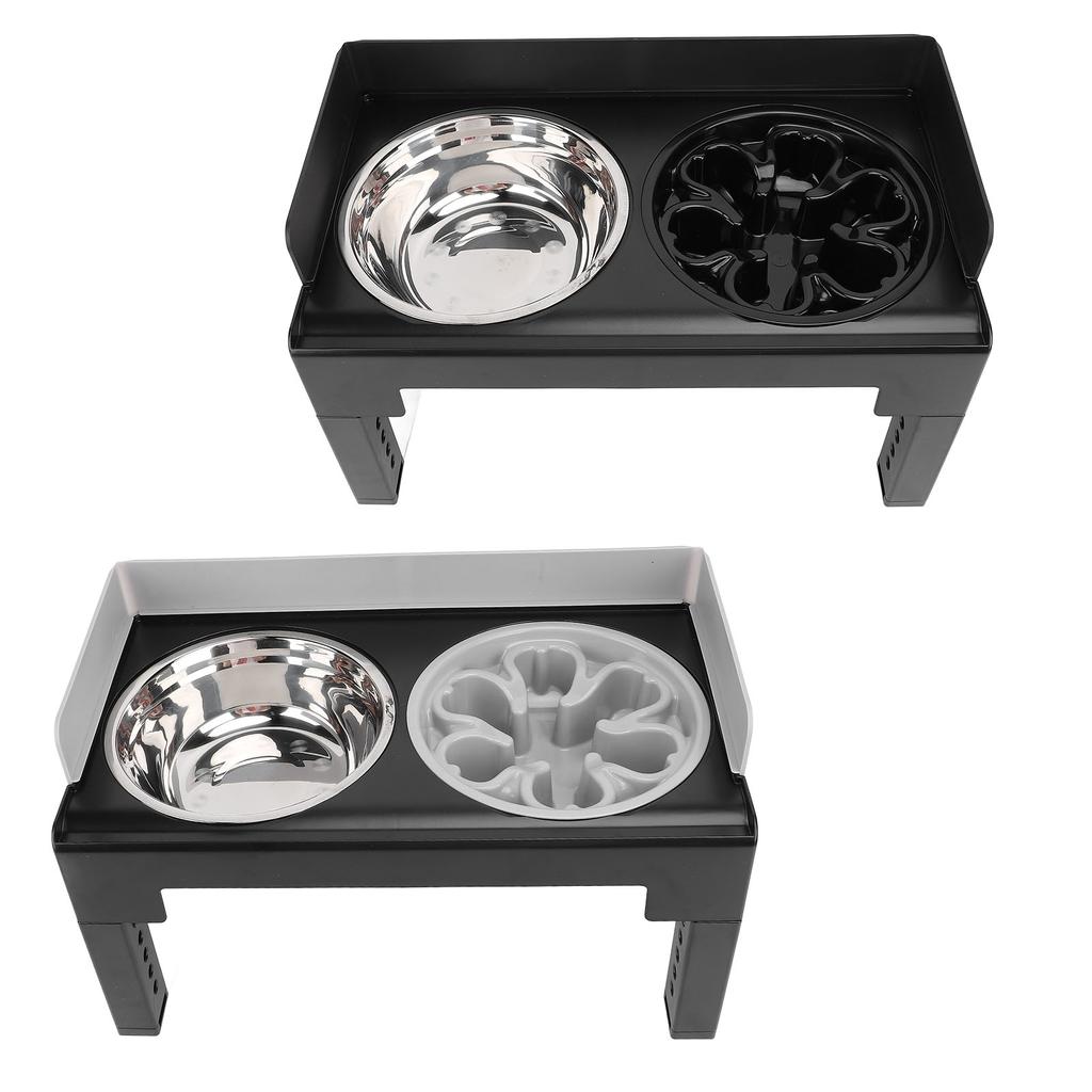 Миска для домашних животных с регулируемой высотой, защита шеи, прочная конструкция из нержавеющей стали для средних и больших размеров