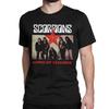Унисекс Женская Футболка с Принтом Тяжелый Металл Scorpions Хлопковые Футболки с Коротким Рукавом Хард-Рок Группа Футболка Круглый Воротник Одежда Графика