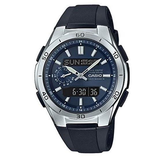 Мужские наручные часы Casio Waveceptor радиоуправляемые на солнечной батарее WVA-M650-2AJF черные.