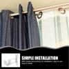4Pcs Thickened Aluminum Alloy Curtain Rod Brackets Professional Heavy Duty Curtain Holders for Wall Mount Blind Rod Support