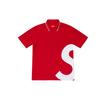 SS19 Поло с логотипом S на боку Поло-рубашка унисекс Красный SUP-SS19-10391