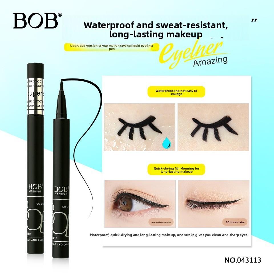 BOB Стильный водостойкий лайнер для глаз Yue beauty, устойчивый к поту, не размазывается, стойкий, быстросохнущий, с гладким цветом