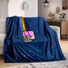 1Pc Nyan Cat Space Blanket Soft And Comfortable Casual Warm Camping Travel Christmas Halloween Xmas Gift M928753