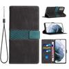 Подходит для мобильного телефона Samsung S22 кожаный чехол Note20 ретро пэчворк сетка матовый кошелек для карт импортный кожаный чехол