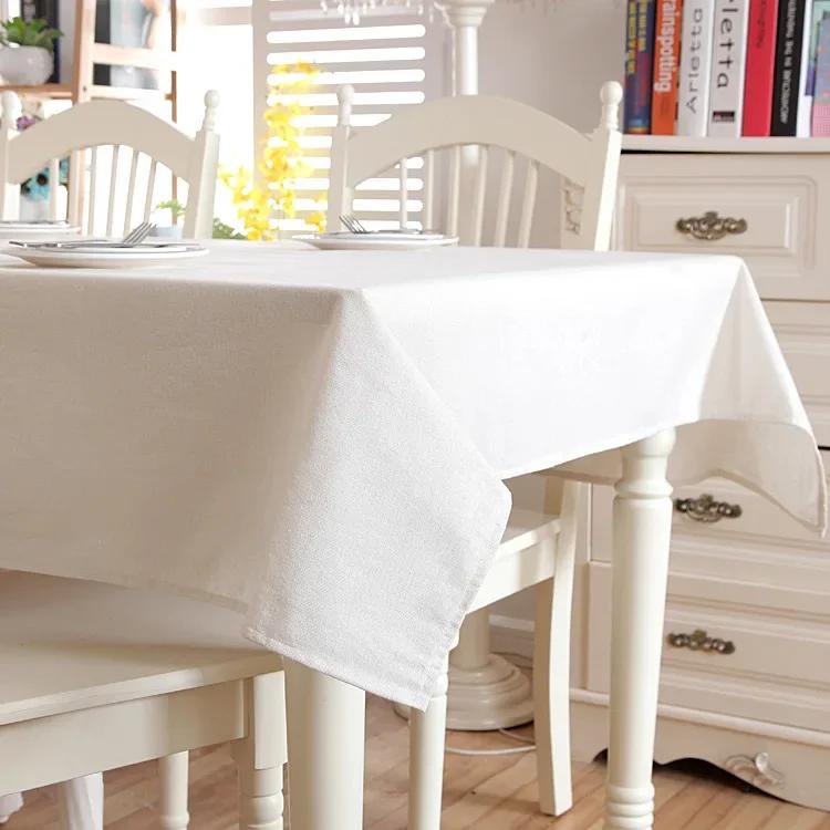 Nordic Style Christmas Plaid Tablecloth Soft Cotton Linen Map with Lace Hem Modern Rectangular and Round Cover for Dining Table