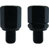 Tanax Bike Mirror Napoleon Reverse Thread Adapter Black [Forward 10mm Reverse 10mm] H-10