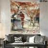 Name Custom Xie Lian and Hua Cheng Wall Tapestry Aesthetic Wall Hanging Printed Fabric Blanket Decorative Tapestries for Bedroom Living Room Home Deco