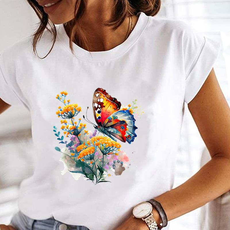 (Азиатский размер) Футболка, верхняя одежда, милый стиль, 90-е годы, милая стильная повседневная модная футболка с коротким рукавом, женская футболка с принтом, женская футболка с графикой