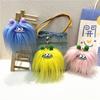 1PC Cartoon Fried Doll Keychain Bag Pendant Popular Fried Hair Funny Sausage Mouth Plush Toy Cute