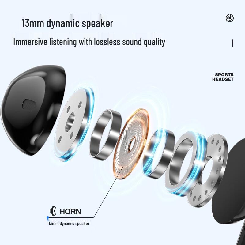 Спортивные беспроводные Bluetooth-наушники-вкладыши с шейным ободом Newsmy C6