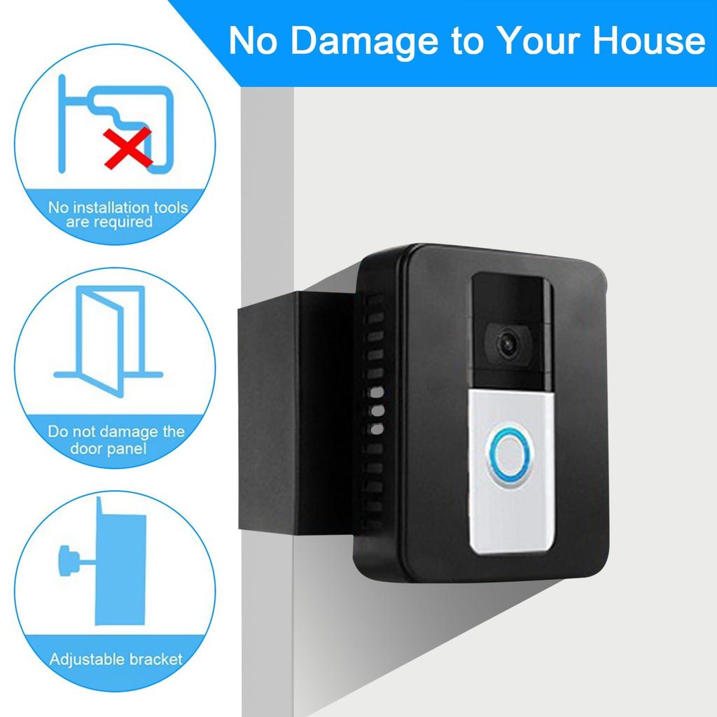 -Крепление для видеодомофона от кражи: Регулируемый адаптер-крепление без сверления, держатель для камеры, аксессуары, крышка для дома, арендного жилья, квартиры
