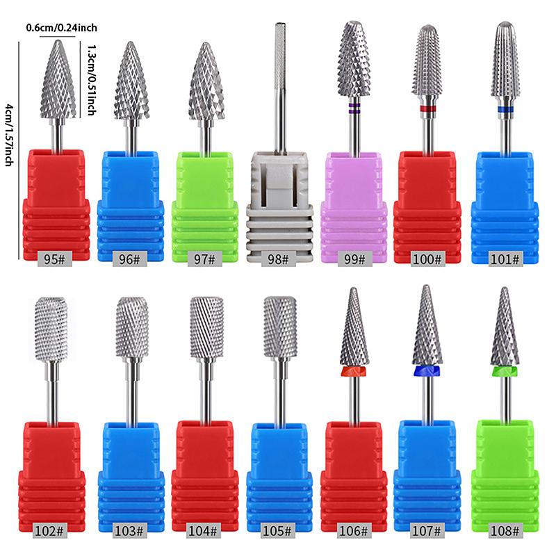 Пилки для ногтей из вольфрамовой стали с хвостовиком для электрической маникюрной машинки