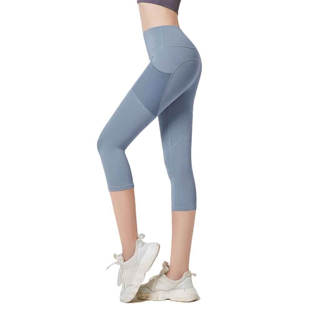 Mesh Pocket Fitness Pants Sportswear Sports Leggings Yoga Cropped Pants Women