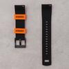 ERBORD Universal Silicone Strap 20mm, Dual Color, Orange / Black / Black