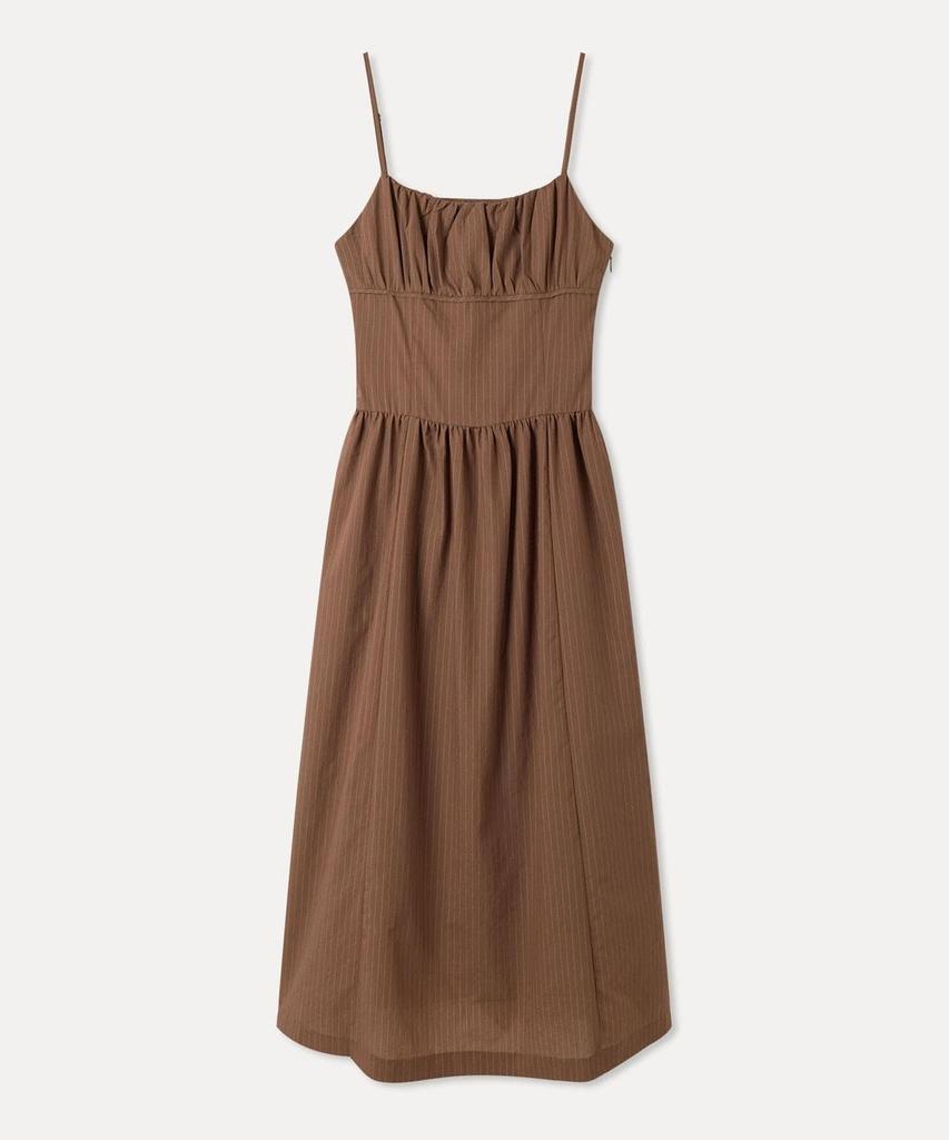 MIXXO Длинное платье без рукавов с рюшами_Miwowg701B