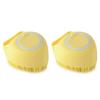 Petconomy Pet Silicone Scrub Shower Brush, Yellow, 2 Pieces, Korean Pet Shampoo