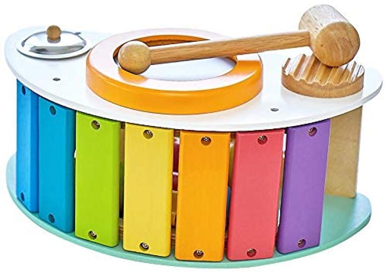 Игрушка Качалка Развивающая Деревянная Музыкальный Молоток Подарок на День Рождения для Годовалых Edutē i'm Toy, Игрушка, Инструмент, Игрушка, Пазл на Сопоставление Форм, 1-2