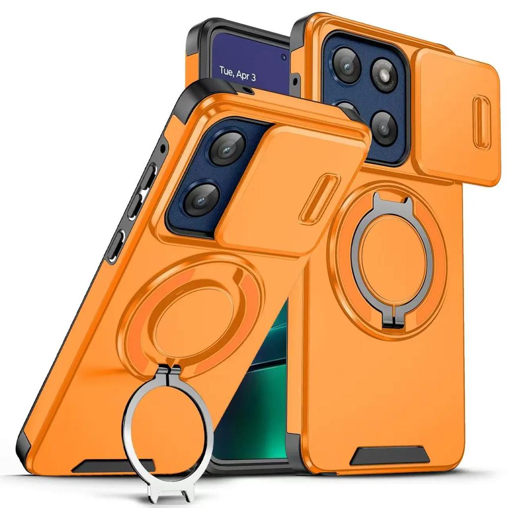 Противоударный магнитный чехол для телефона Motorola moto G 5G G Stylus Power play 5G 2025 Сдвижная защита камеры Кольцо-подставка Защитная крышка