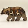 Eco-friendly Compact Craved Creative Forest Elk Ornament Crafts Wooden Elk Ornament