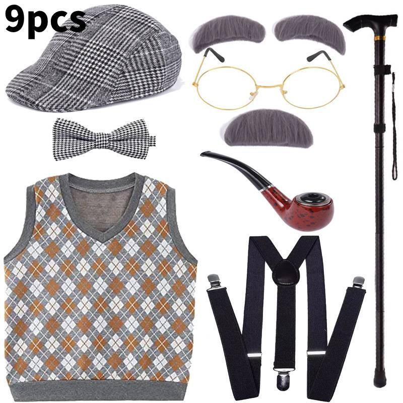 Elderly Childrens Day Cosplay Costume Stage Performance Halloween Fashion Party