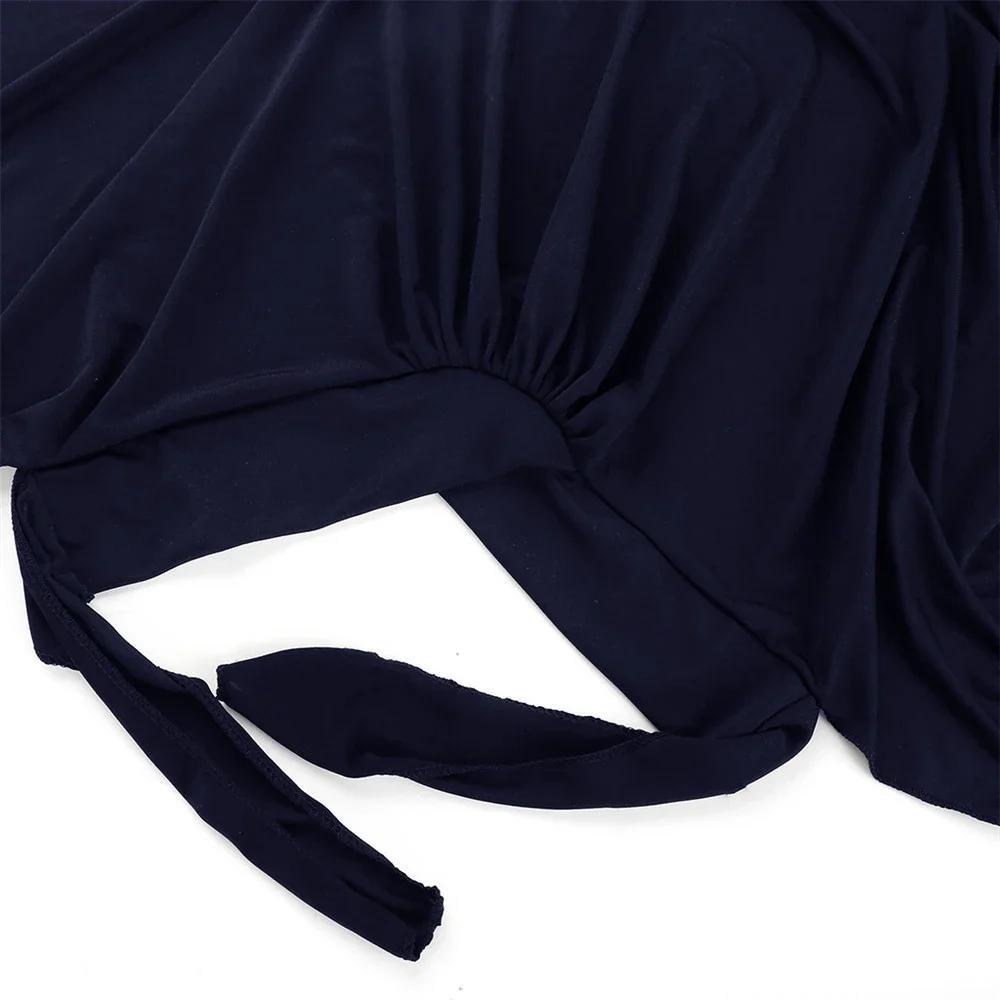 Muslim Women Long Scarf Pull On Ready Wear Instant Hijab Chemo Cap One Piece Amira Head Wrap Turban Femme Shawl Bandanas Scarves