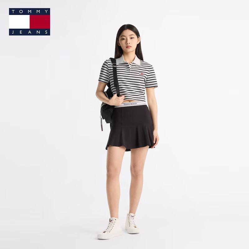 TOMMY JEANS Women's Cropped Polo T-Shirt