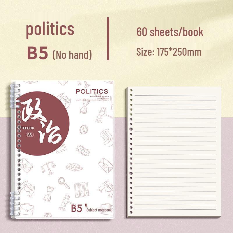 Утолщенный набор тетрадей на кольцах формата B5 для средней и старшей школы - Покрывает 9 предметов