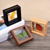 1шт креативная модная фоторамка двухсторонняя стеклянная мини квадратная рамка для образцов деревянная ретро