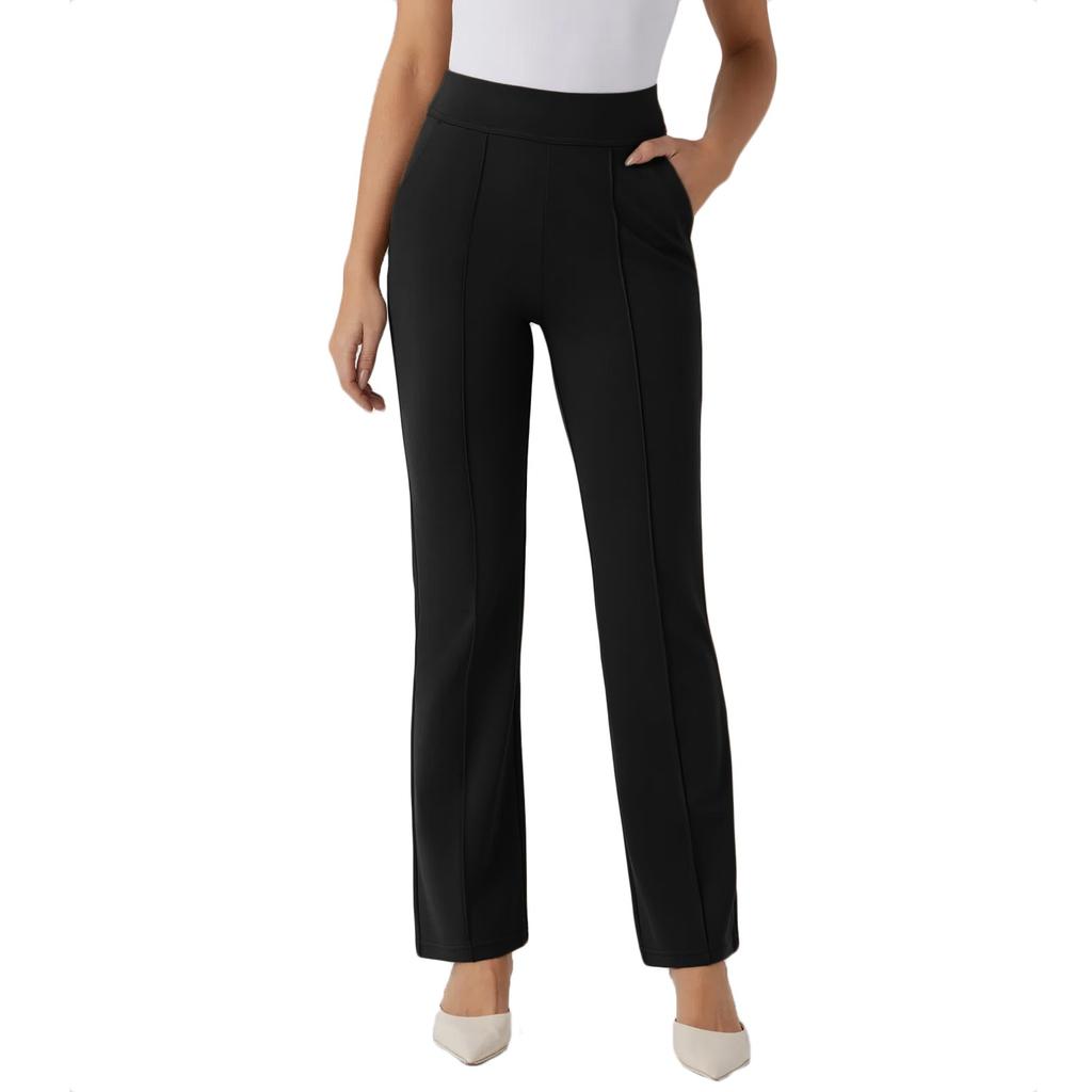 Женские брюки Деловые повседневные рабочие брюки с карманами Эластичные брюки с высокой талией