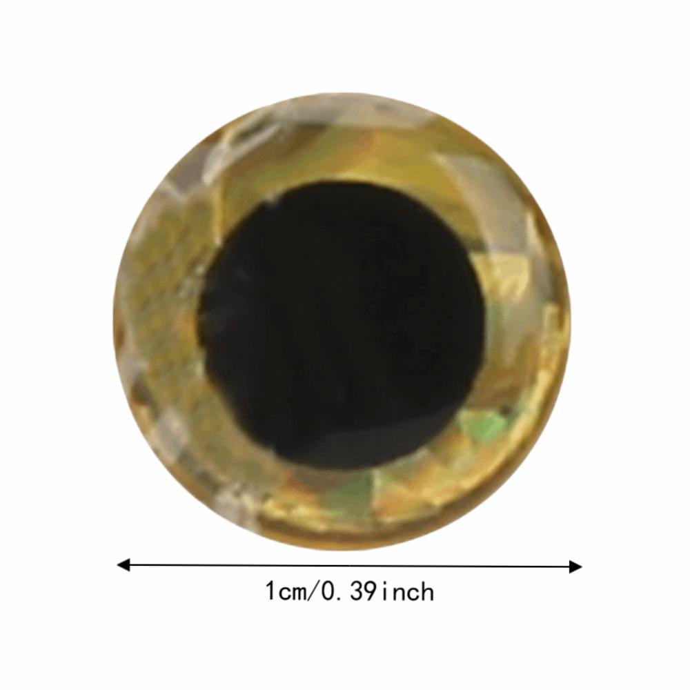 300PCS 10mm Fly Tying Eyes Vivid Colors Artificial Fish Eyes Fishing Lure Eyes For Fly Tying