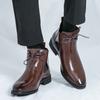 2025 Ботинки челси мужские удобные и модные кожаные ботинки обувь с высоким верхом модная кожаная обувь с высоким верхом