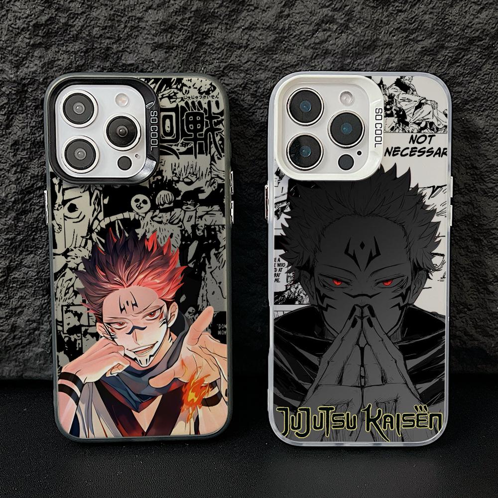 Чехол для телефона Сукуны из Jujutsu Kaisen для Samsung Galaxy S26 S25 Edge S24 S23 S22 S21 FE S20 Ultra Plus 5G Серебряный Жесткий Чехол