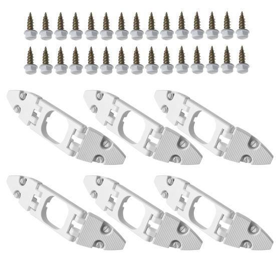 6/12Pcs Gable Light Clips Compatible for Govee Pro H706 Permanent Outdoor Light Adjustable Folding Roof Pitches Cable Management Clamp with