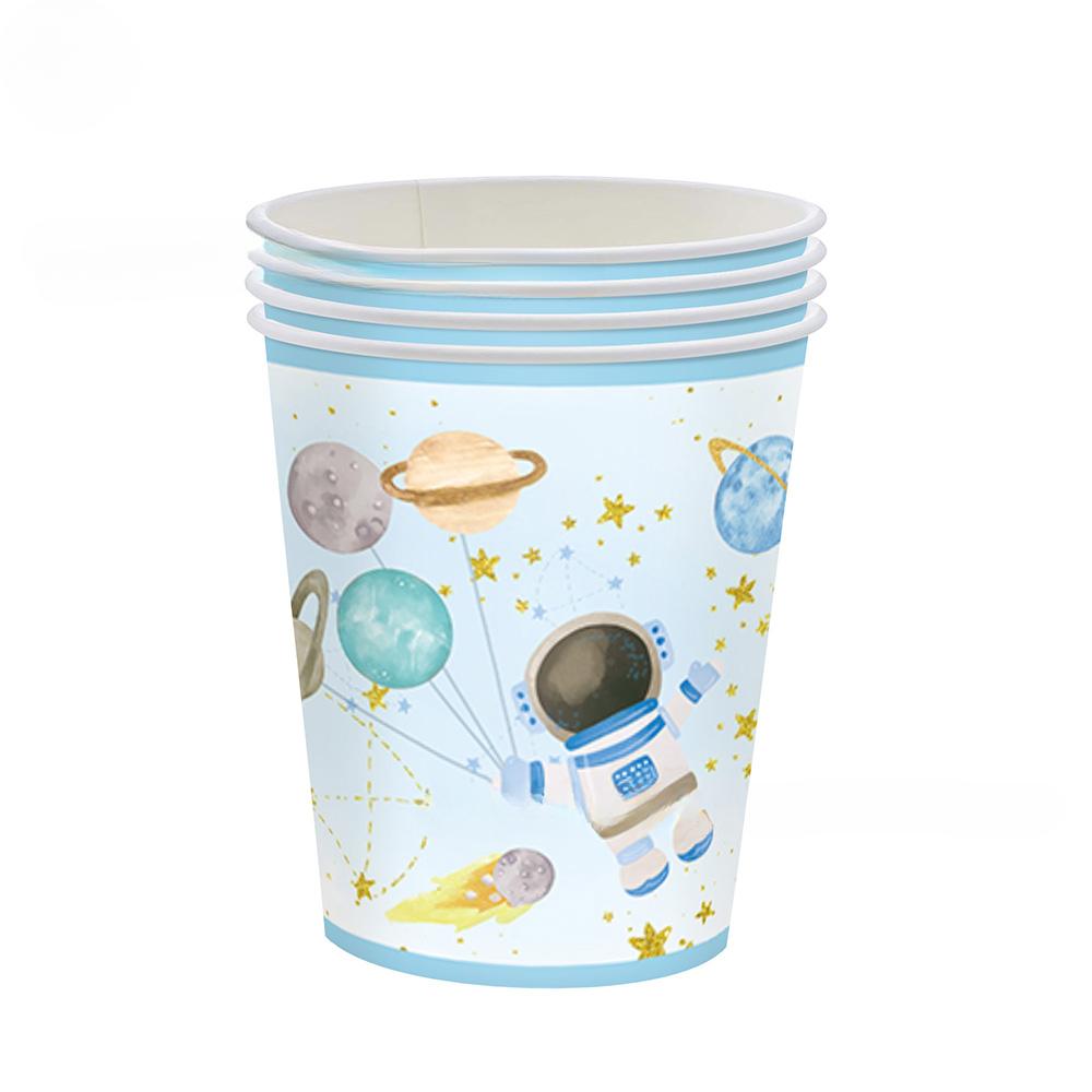 Товары для вечеринки в космическом стиле для мальчика Декор для вечеринки в космическом стиле Тарелка Чашка Салфетка Столовые приборы Галактика Космос Планета Астронавты Тематическая вечеринка